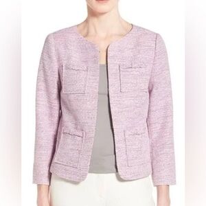 CeCe Cynthia Steffe tweed Collarless Tweed Jacket blazer size M